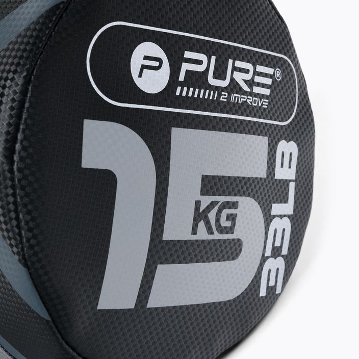 Мішок тренувальний 15 кг Pure2Improve Power Bag сіро-чорний P2I201730 3