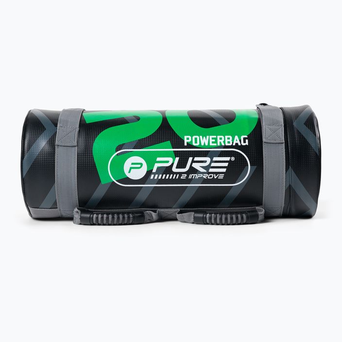 Мішок тренувальний 20 кг Pure2Improve Power Bag чорно-зелений P2I202250 2
