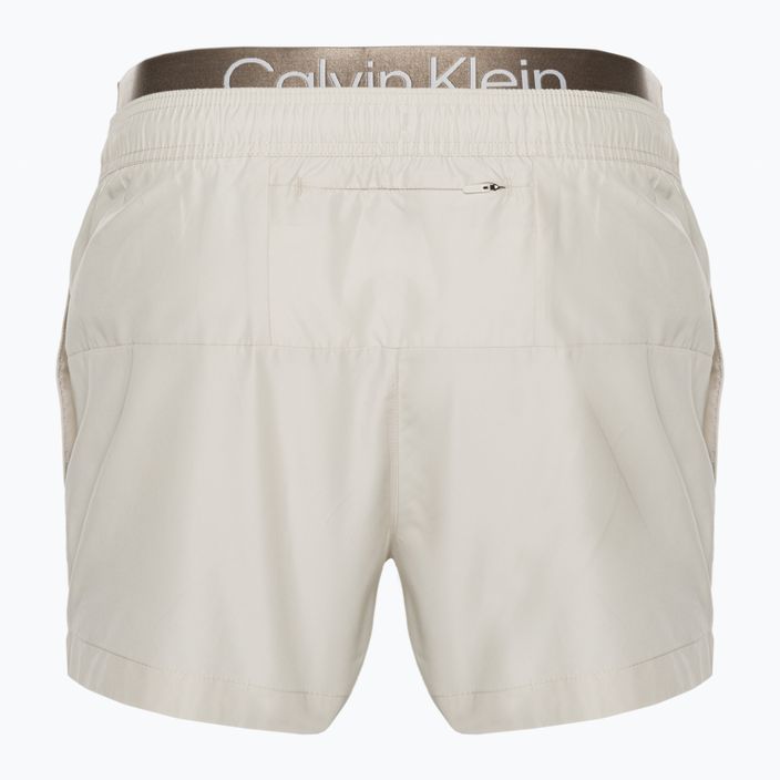 Шорти для плавання чоловічі Calvin Klein Short Double Wb beige 2