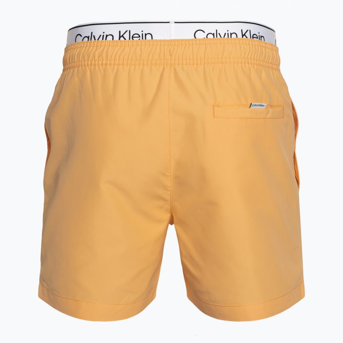 Шорти для плавання чоловічі Calvin Klein Medium Double WB buff orange 2