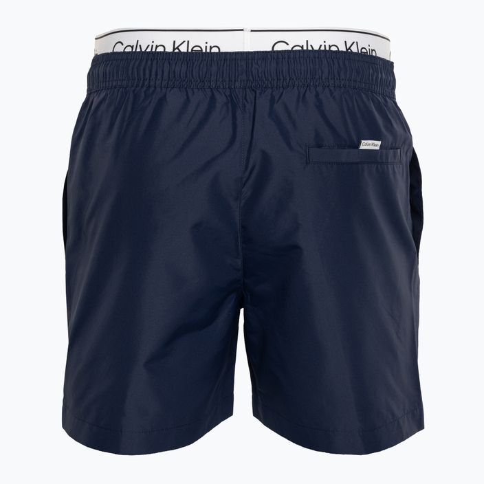 Шорти для плавання чоловічі Calvin Klein Medium Double WB signature navy 2