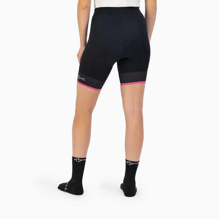 Жіночі велосипедні шорти Rogelli Select II чорні/рожеві 2
