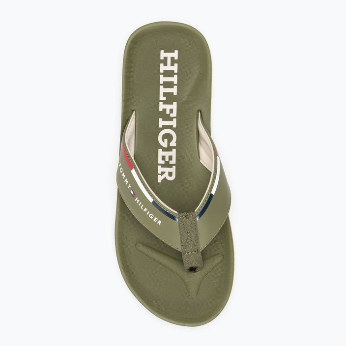 Чоловічі шльопанці Tommy Hilfiger Comfort Beach Sandal військові зелені шльопанці 5