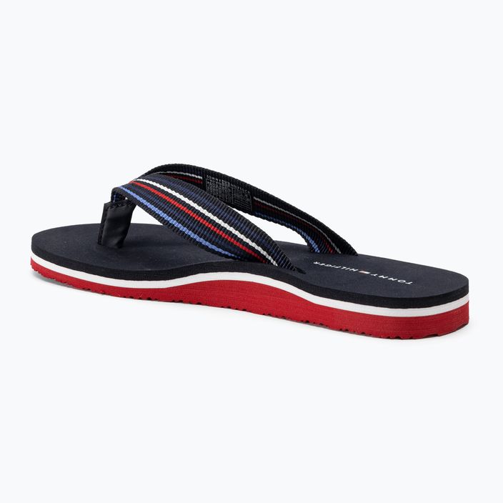 Жіночі шльопанці Tommy Hilfiger Stripes Beach Sandal червоний білий синій 3