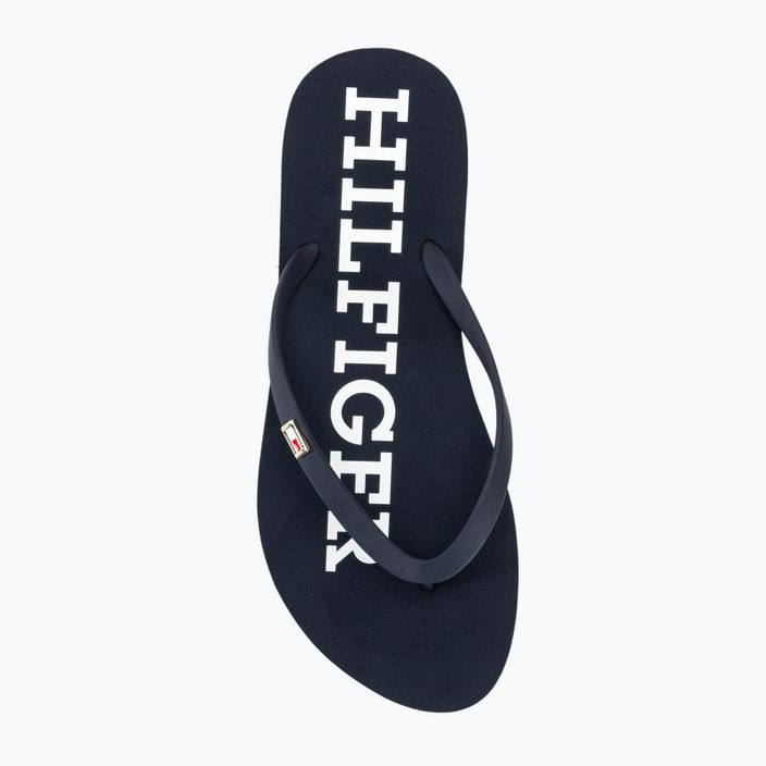 Жіночі шльопанці Tommy Hilfiger з ремінцем пляжний сандалі космічний синій 5
