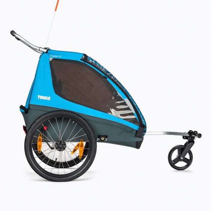 Причіп велосипедний двомісний  Thule Coaster XT Bike Trailer+Stroll синій 10101806 2
