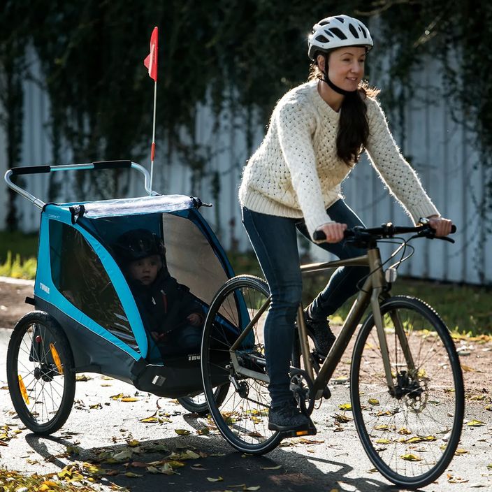 Причіп велосипедний двомісний  Thule Coaster XT Bike Trailer+Stroll синій 10101806 8