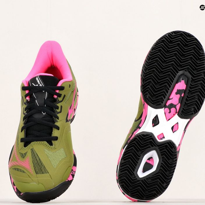 Жіночі кросівки на паделях Mizuno Wave Exceed Light 2 Padel calliste зелений/рожевий гло/чорний 14