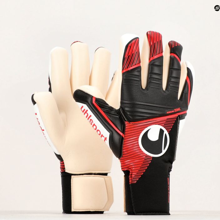 Дитячі воротарські рукавиці uhlsport Powerline Absolutgrip Finger Surround чорні/червоні/білі 4