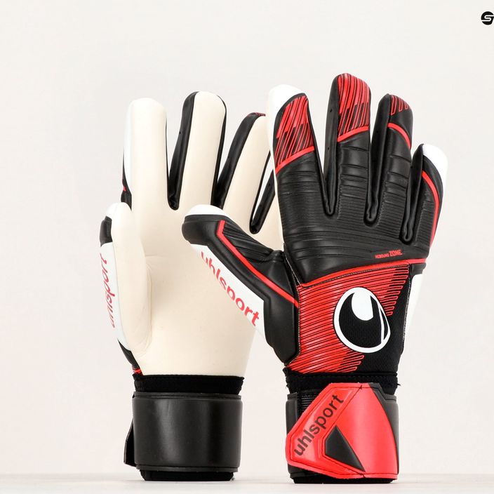 Воротарські рукавиці Uhlsport Powerline Supersoft Hn чорні/червоні/білі 4