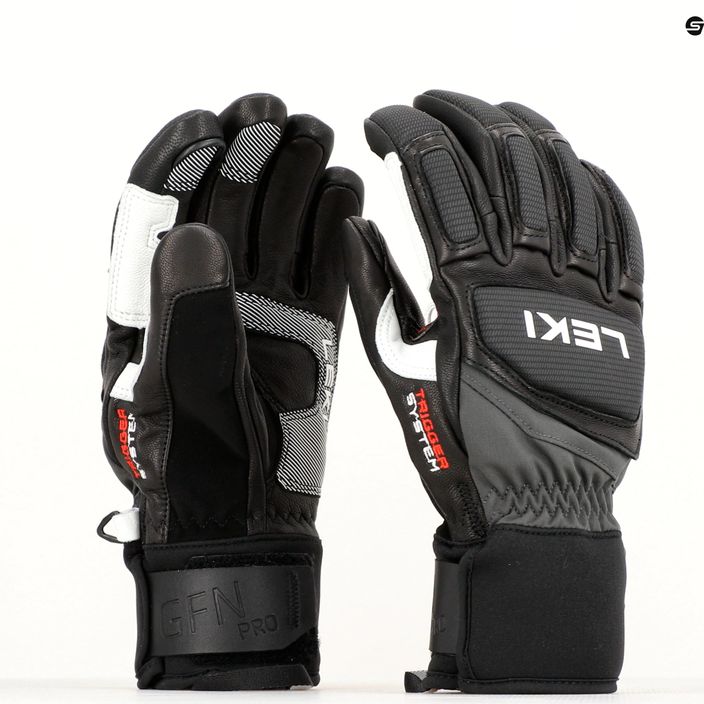 Чоловічі гірськолижні рукавиці LEKI Griffin Pro 3D чорні/білі 9