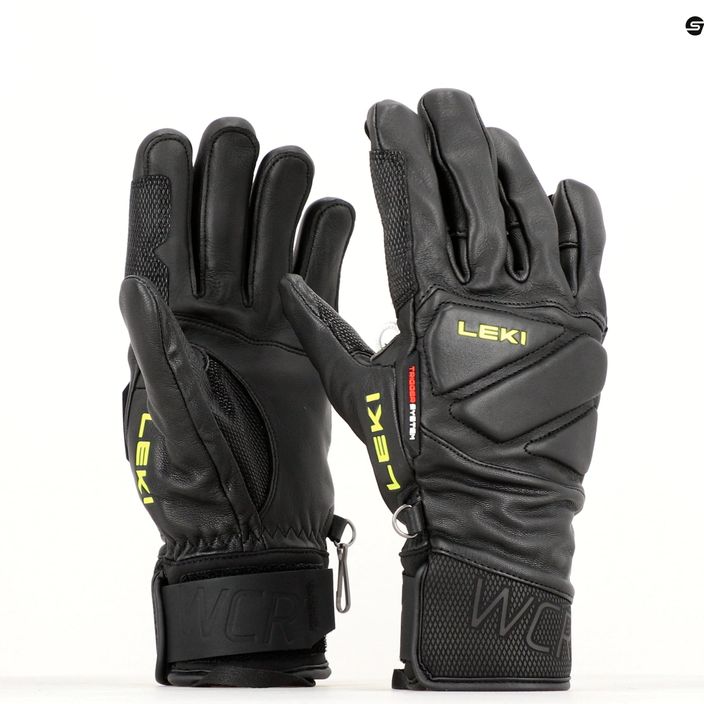 Чоловічі лижні рукавиці LEKI WCR Venom Speed 3D чорний лід/лимон 6