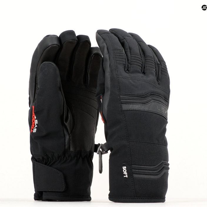 Чоловічі лижні рукавиці LEKI Cerro 3D чорні 9