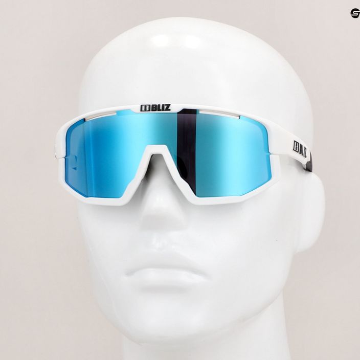 Велосипедні окуляри Bliz Vision S3 матовий білий / димчастий синій 9