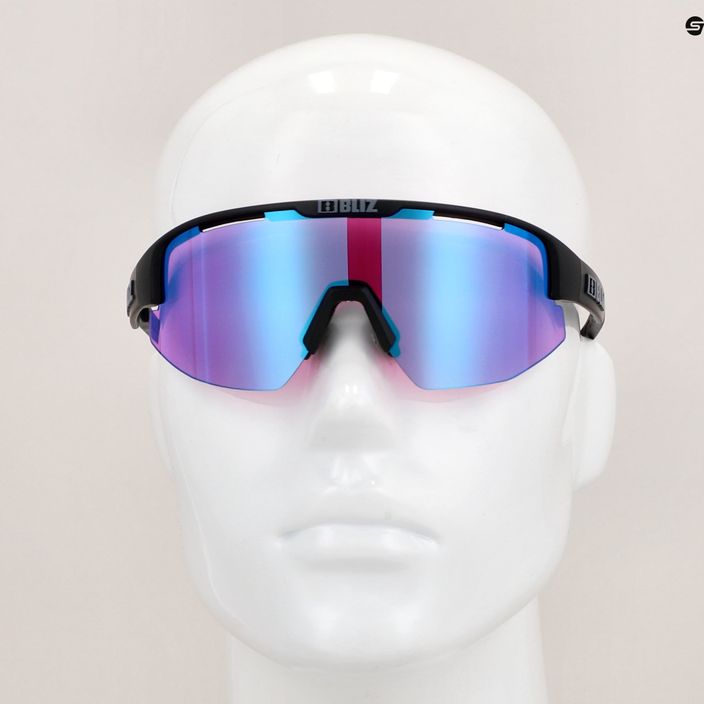 Велосипедні окуляри Bliz Matrix Nano Optics Nordic Light S2 матові чорні/бегонія/фіолетово-сині мульти 10