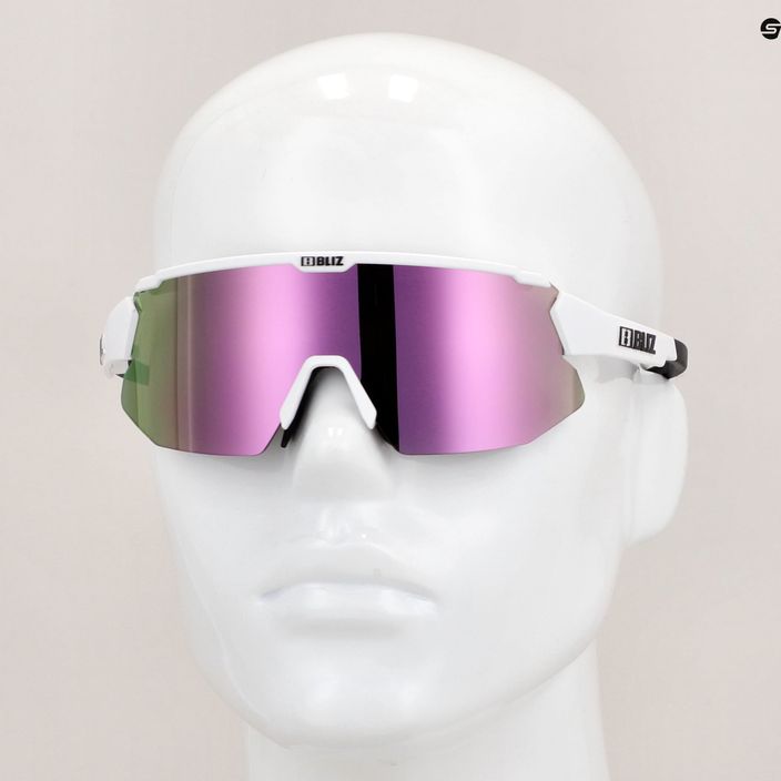 Велосипедні окуляри Bliz Breeze Small S3+S0 матові білі/коричневі рожеві мульти/прозорі 9