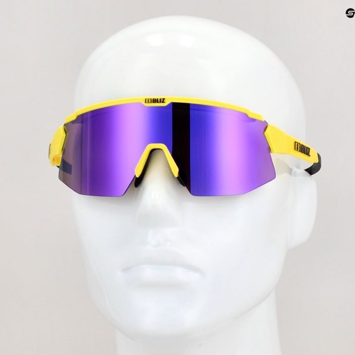 Велосипедні окуляри Bliz Breeze S3+S1 матові неонові жовті/коричневі фіолетові мульти/рожеві 11