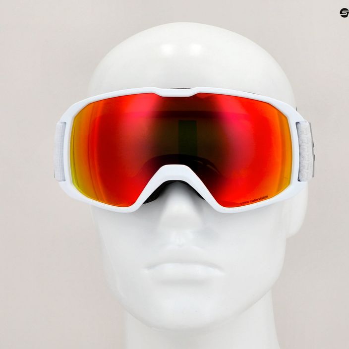 Гірськолижні окуляри UVEX Xcitd CV S2 білі матові / дзеркальна троянда / колорвіжн зелені 6