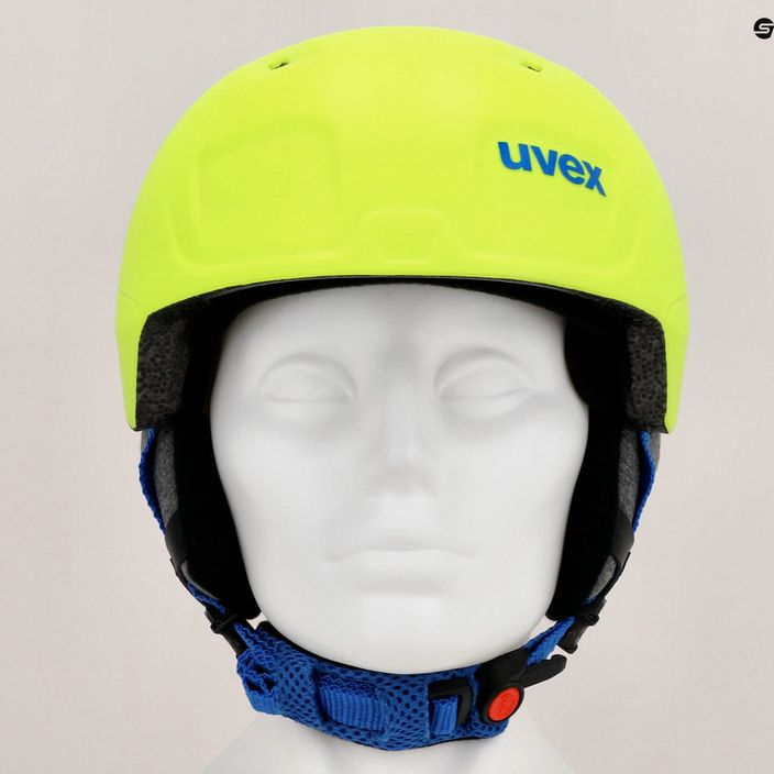 Дитячий гірськолижний шолом UVEX Manic Pro неоновий жовтий 8