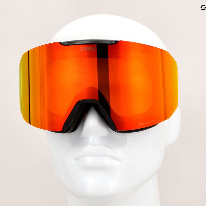 Лижні окуляри UVEX Evidnt Attract CV S2 чорні матові/дзеркально-червоні/контрастно-помаранчеві/прозорі 6