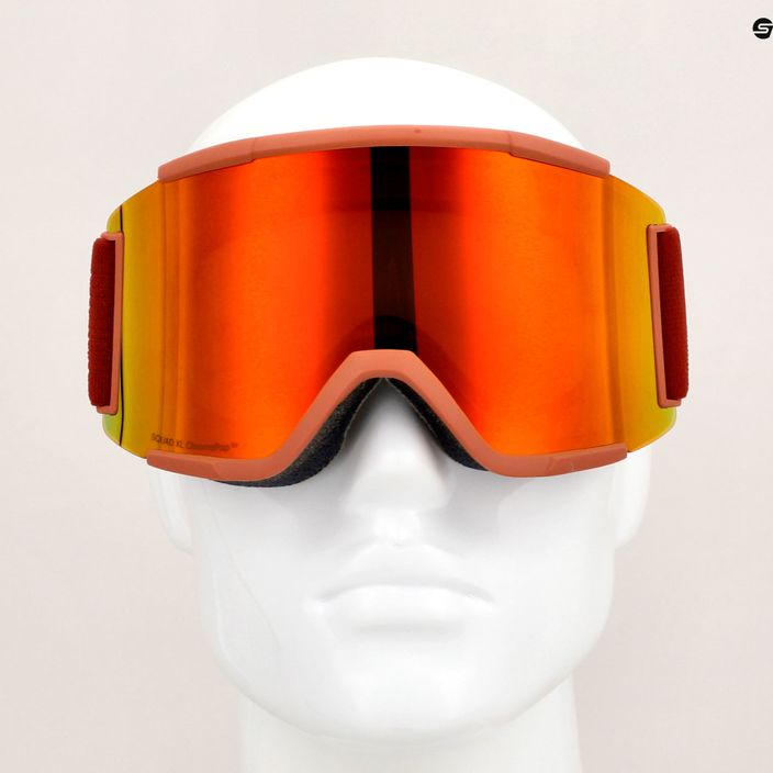 Гірськолижні окуляри Smith Squad XL terra flow/повсякденні червоні/штормові сині з сенсором 8