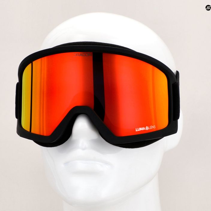 Гірськолижні окуляри DRAGON DX3 L OTG чорні / люмінесцентні червоні іонні 6