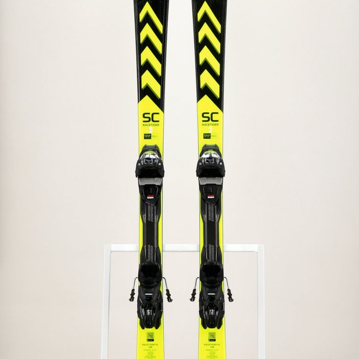 Гірські лижі Völkl Racetiger SC Black + vMotion 10 GW чорно-жовті 11