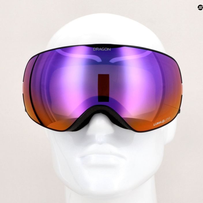 Гірськолижні окуляри DRAGON X2S чорні перламутрові / люмаленові фіолетові іонні / амброві 9