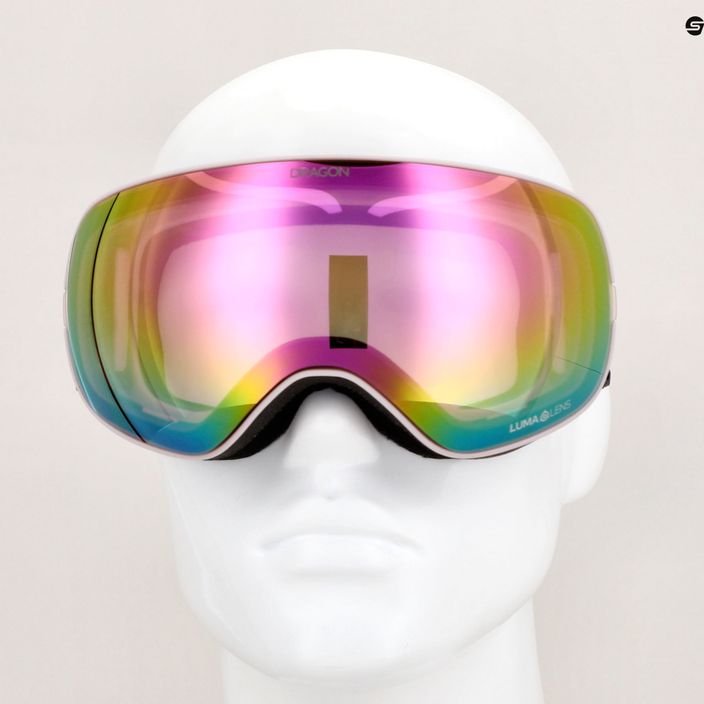 Гірськолижні окуляри DRAGON X2S бузковий / люмаленовий рожевий іон / темний дим 9