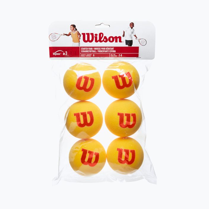 Тенісні м'ячі дитячі Wilson Starter Tour Foam Tball 6 шт. жовті WRZ259300
