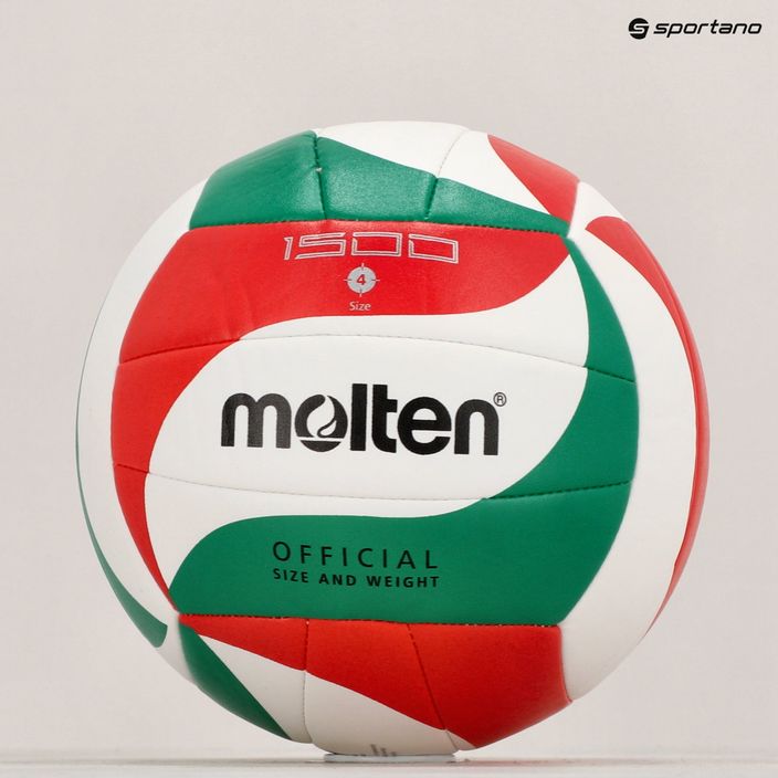 М'яч для волейболу Molten V4M1500 white/green/red розмір 4 6