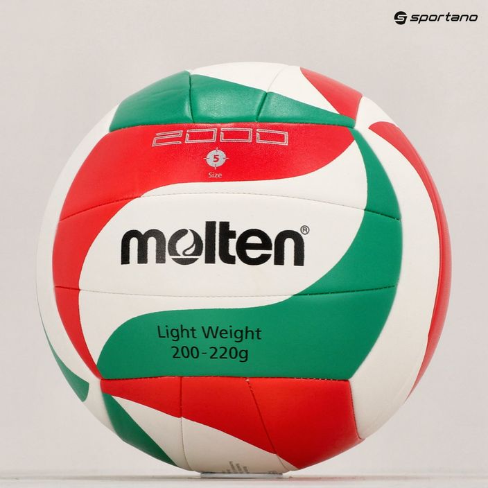М'яч для волейболу Molten V5M2000-L-5 white/green/red розмір 5 6