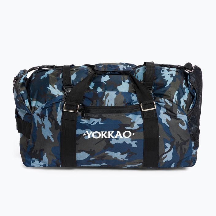 Сумка тренувальна YOKKAO Convertible Camo Gym Bag блакитно-чорна BAG-2-B