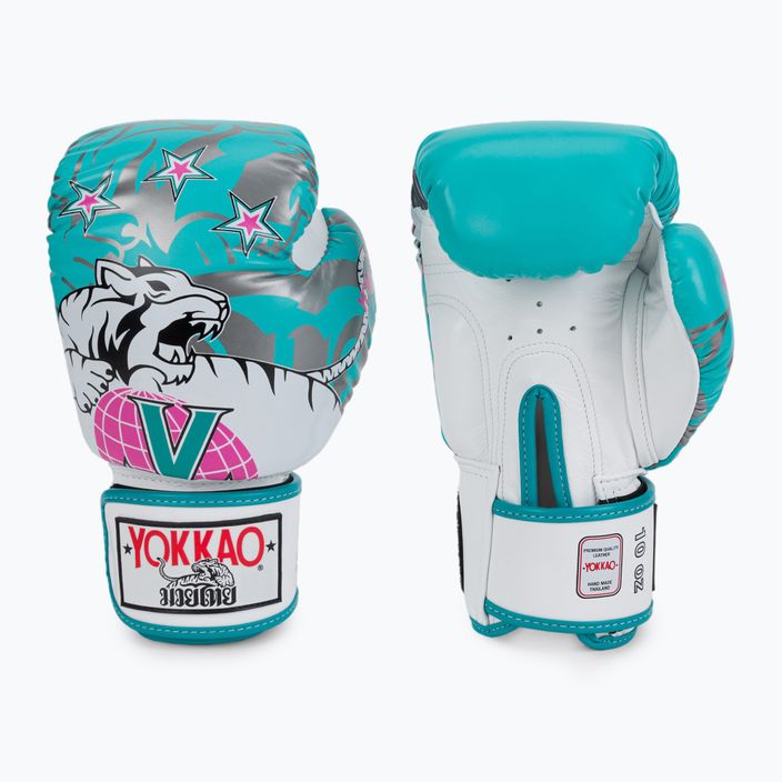 Рукавиці боксерські YOKKAO 90'S блакитні BYGL-90-5 3