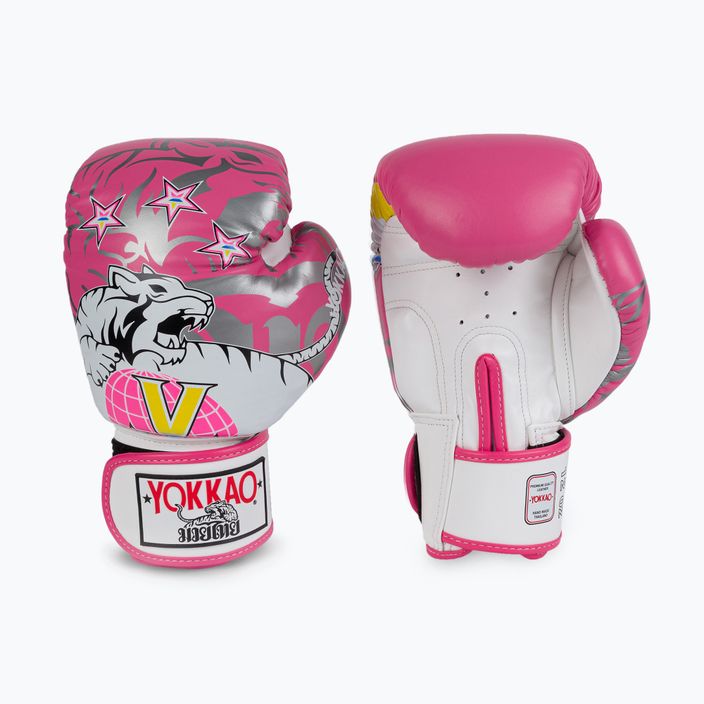 Рукавиці боксерські YOKKAO 90'S рожеві BYGL-90-8 3