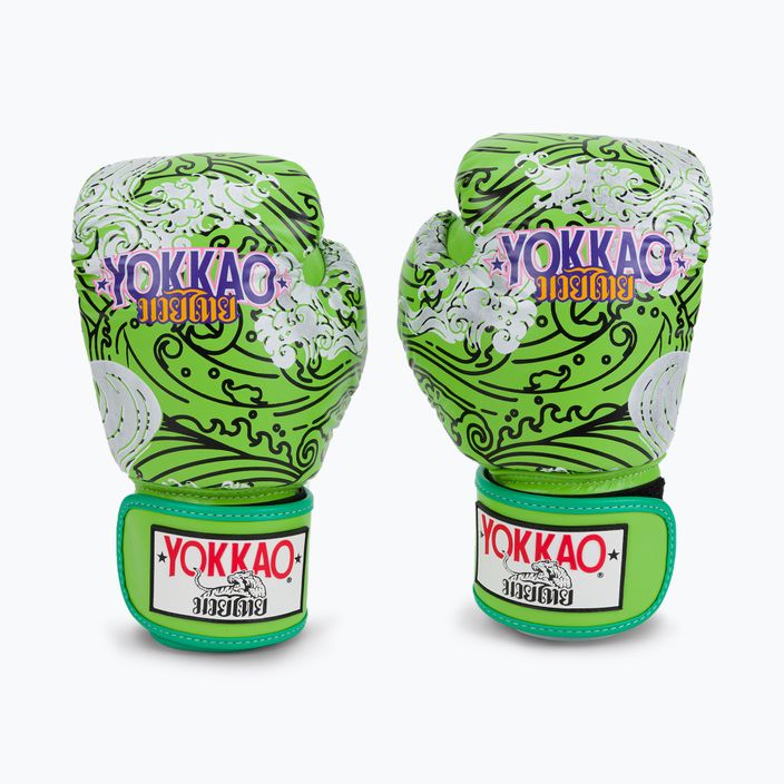 Рукавиці боксерські YOKKAO Hawaiian зелені FYGL-71-20
