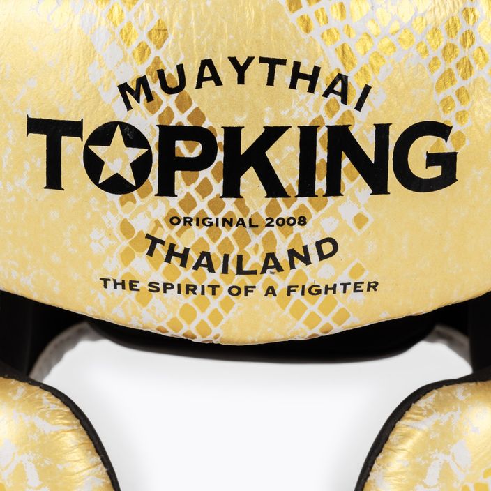 Боксерський шолом Top King Super Star білий/золотий 4