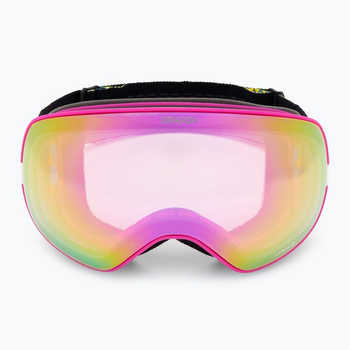 Гірськолижні окуляри DRAGON X2S крапельні/люмаленові рожеві іони/темний дим 3