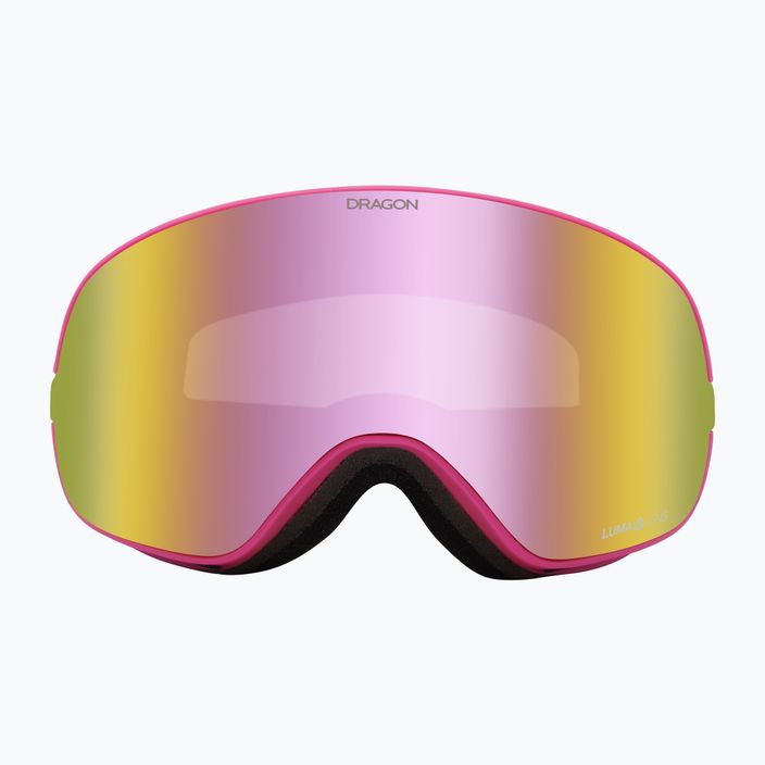 Гірськолижні окуляри DRAGON X2S крапельні/люмаленові рожеві іони/темний дим 7