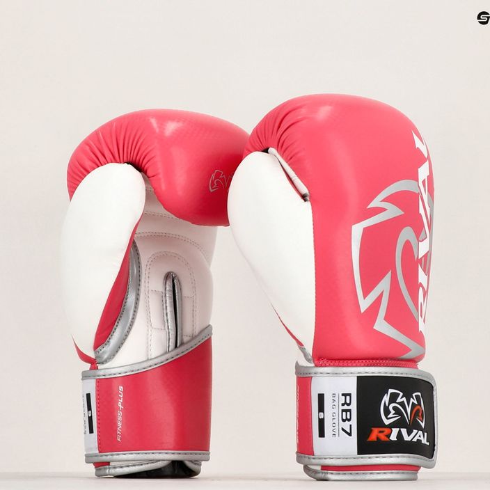 Рукавиці боксерські Rival Fitness Plus Bag pink/white 10
