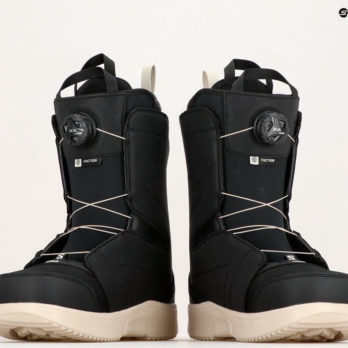 Чоловічі сноубордичні черевики Salomon Faction Boa чорні/чорні/дощовий день 11
