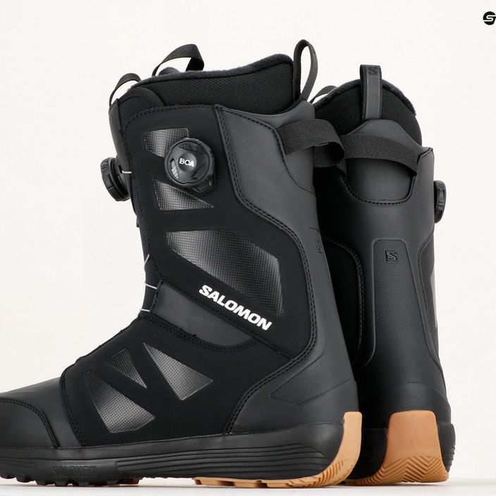 Чоловічі сноубордичні черевики Salomon Launch Boa SJ Boa чорний/чорний/білий 11