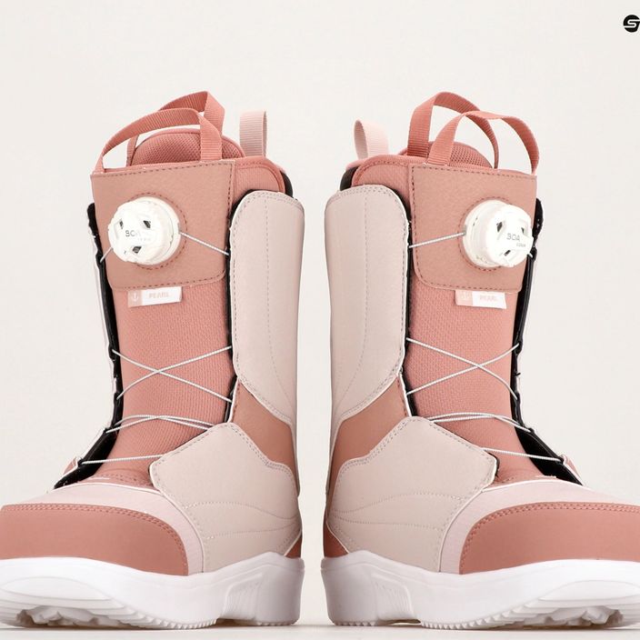 Жіночі сноубордичні черевики Salomon Pearl Boa попелястий рожевий/бузковий попелястий/білий 12