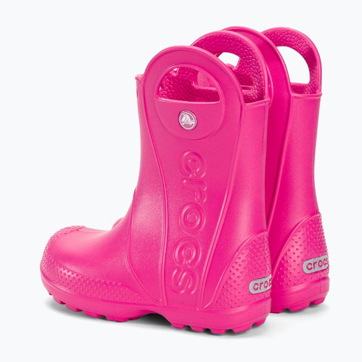 Crocs Handle Rain Boot Kids цукерково-рожеві веллінги 3