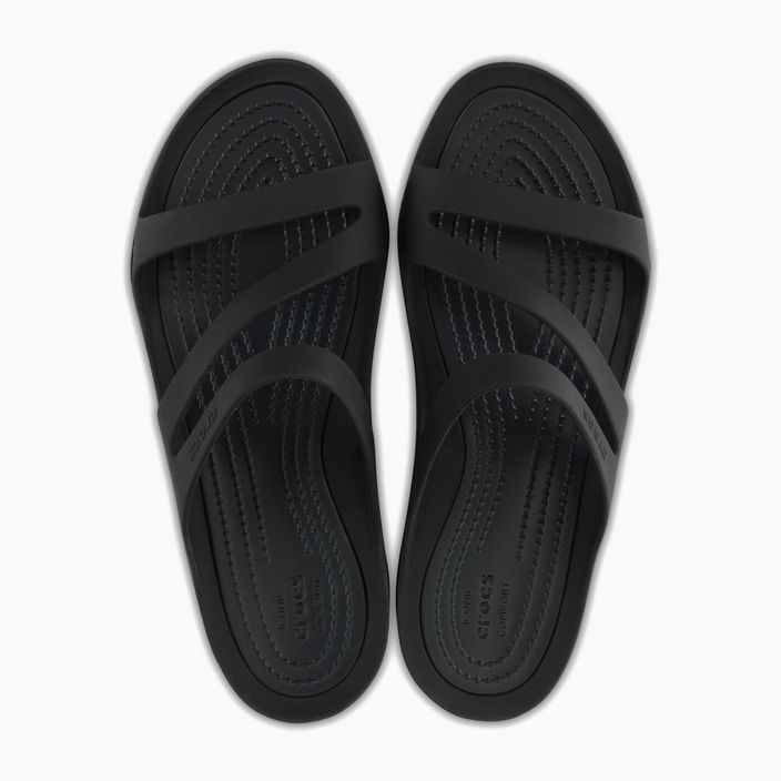 Шльопанці жіночі Crocs Swiftwater Sandal W black/black 12