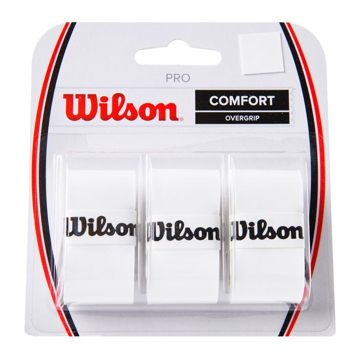 Обмотки для тенісних ракеток Wilson Pro Comfort Overgrip 3 шт. білі WRZ4014WH+ 2