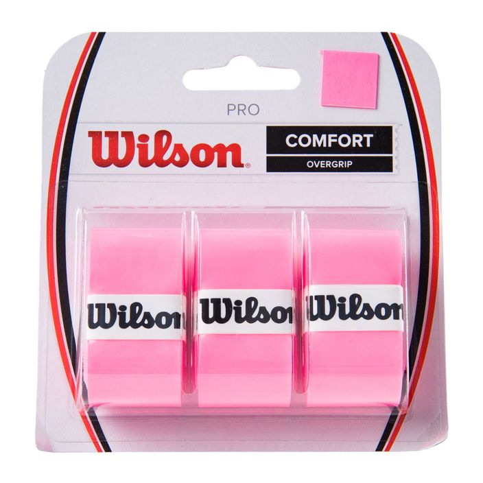 Обмотки для тенісних ракеток Wilson Pro Comfort Overgrip 3 шт. рожеві WRZ4014PK+ 2