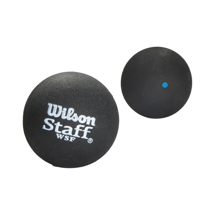 М'ячі для сквошу Wilson Staff Squash Ball Bl Dot 2 шт. чорні WRT617500+ 2