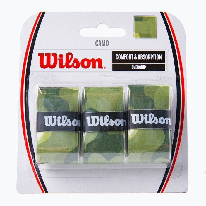 Обмотки для тенісних ракеток Wilson Camo Overgrip 3 шт. зелені WRZ470850+