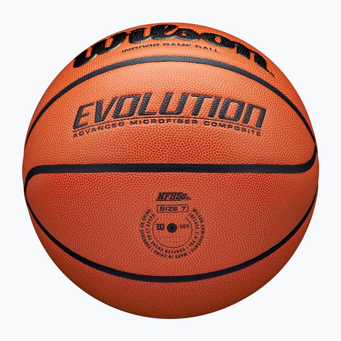 М'яч баскетбольний Wilson Evolution brown розмір 7 4